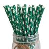 The Decor Wick Christmas Style Paper Straws for Drinking 50 Pieces | Completely Bio Degradable | Perfect for Cool Drinks (Green) view 2