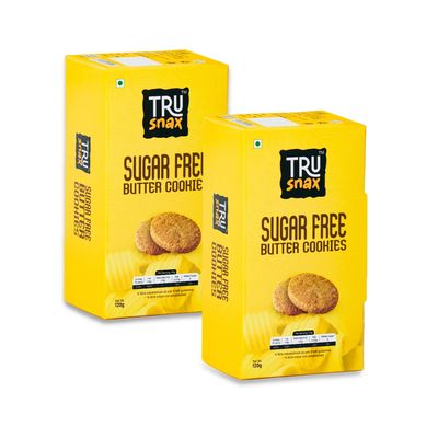 TruSnax - Sugar Free Butter Cookies | Butter Biscuits | Sugar Free Biscuits | Premium Handmade Cookies (240gms)