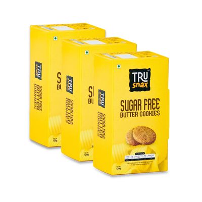 TruSnax - Sugar Free Butter Cookies | Butter Biscuits | Sugar Free Biscuits | Premium Handmade Cookies (360gms)