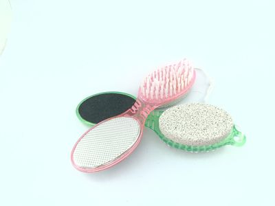 advancedestore 4 In 1 Foot Pedicure Brush, Pumice Stone, Scrubber & File For Soft Care, Remove Dry, Crack Hard Skin, Pedicure Brush Foot Cleaner, Callus Remover, For Feet, Toes 4 pieces