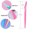 VOIISH Eyebrow and Face Razor - Instant & Painless Hair Removal for Eyebrows, Upper Lip, Chin, Peach Fuzz | Stainless Steel Blade & Firm Grip - Pack of 3 (Color May Vary) view 4