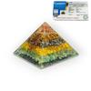 GEMTUB Natural Orgone Gomti Chakra Shree Yantra Pyramid with with Red & White Chirmi Seeds for Wealth, Prosperity, Success (Money Magnet Orgone Pyramid) view 1