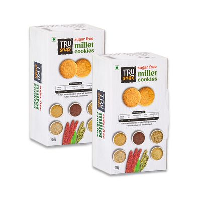 TruSnax - Sugar Free millet Cookies | Butter Biscuits | Sugar Free Butter Biscuits | Premium Handmade Cookies (240gms)