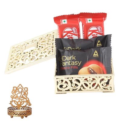 SFU E Com Crunch Blast With Creamy Caramel| Diwali Chocolate Gift | Premium Diwali Chocolate With Laxmiji Idol Hamper | Chocolate Gift Hamper | 1180