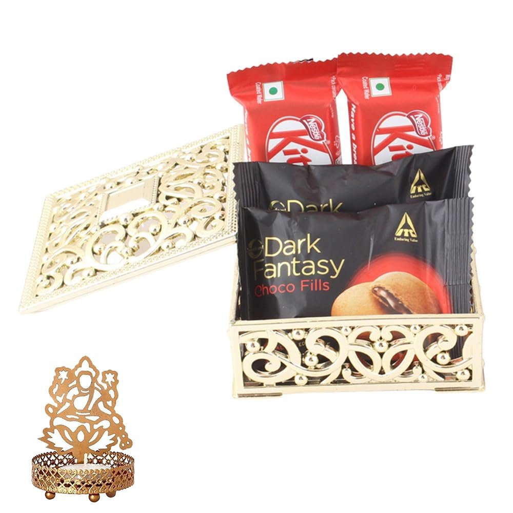 SFU E Com Crunch Blast With Creamy Caramel| Diwali Chocolate Gift | Premium Diwali Chocolate With Laxmiji Idol Hamper | Chocolate Gift Hamper | 1180