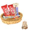 SFU E Com Crunchy Kitkat With Caramel Chocolate Hamper| Diwali Chocolate Gift | Premium Diwali Chocolate With Laxmiji Idol Hamper | Chocolate Gift Hamper | 1180 view 1