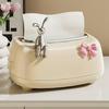 Cazuela Tissue Box with Spring Desktop Stand Facial Tissue Holder Tissue Cases Paper Towel Organizer Spring Design Tissue Holder Facial Tissue Dispenser Non Slip White Paper Towels (Multi Color) view 2