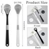 HANNEA Tongue Cleaner Adults, 2Pcs Silicone Tongue Scraper Soft Tounge Cleaner Helps Fight Bad Breath Tough Cleaner Fan Shape Tung Cleaner Tongue Brush for baby, Kids, Women, Men view 2