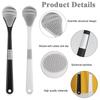 HANNEA Tongue Cleaner Adults, 2Pcs Silicone Tongue Scraper Soft Tounge Cleaner Helps Fight Bad Breath Tough Cleaner Fan Shape Tung Cleaner Tongue Brush for baby, Kids, Women, Men view 3