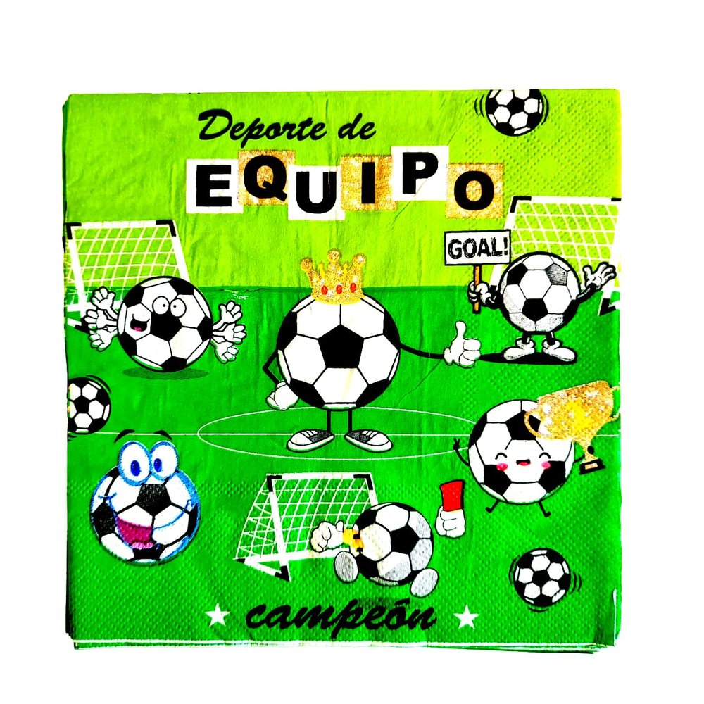 Football Theme Napkins of 3Ply Paper perfect for sports themed Birthdays and Special Occasions | Pack of 36