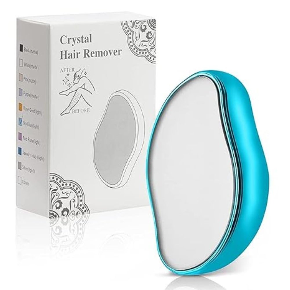 Crystal Hair Remover for Women and Men crystal hair remover eraser removal stone for women men painless body magic epilator smooth remove (Pack of 1 - Multicolor)
