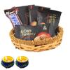 SFU E Com Golden Katori With Premiuim Choco Hamper| Diwali Chocolate Gift | Premium Diwali Chocolate With 2 Pieces Matki Diya Hamper | Chocolate Gift Hamper | 1204 view 1