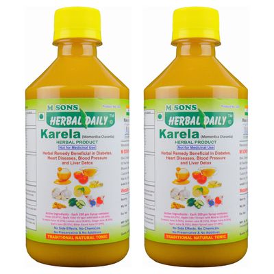 Karela Power Pack Syrup Liver Support Supplement with Bitter gourd Extract (400ml x 2)