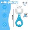 Anasis Toothbrush for Kids with U Shaped Silicone Brush Head for 360 Degree Cleaning Suitable For 2-6 Years, Manual, Heart Design, Multicolor (1) view 4