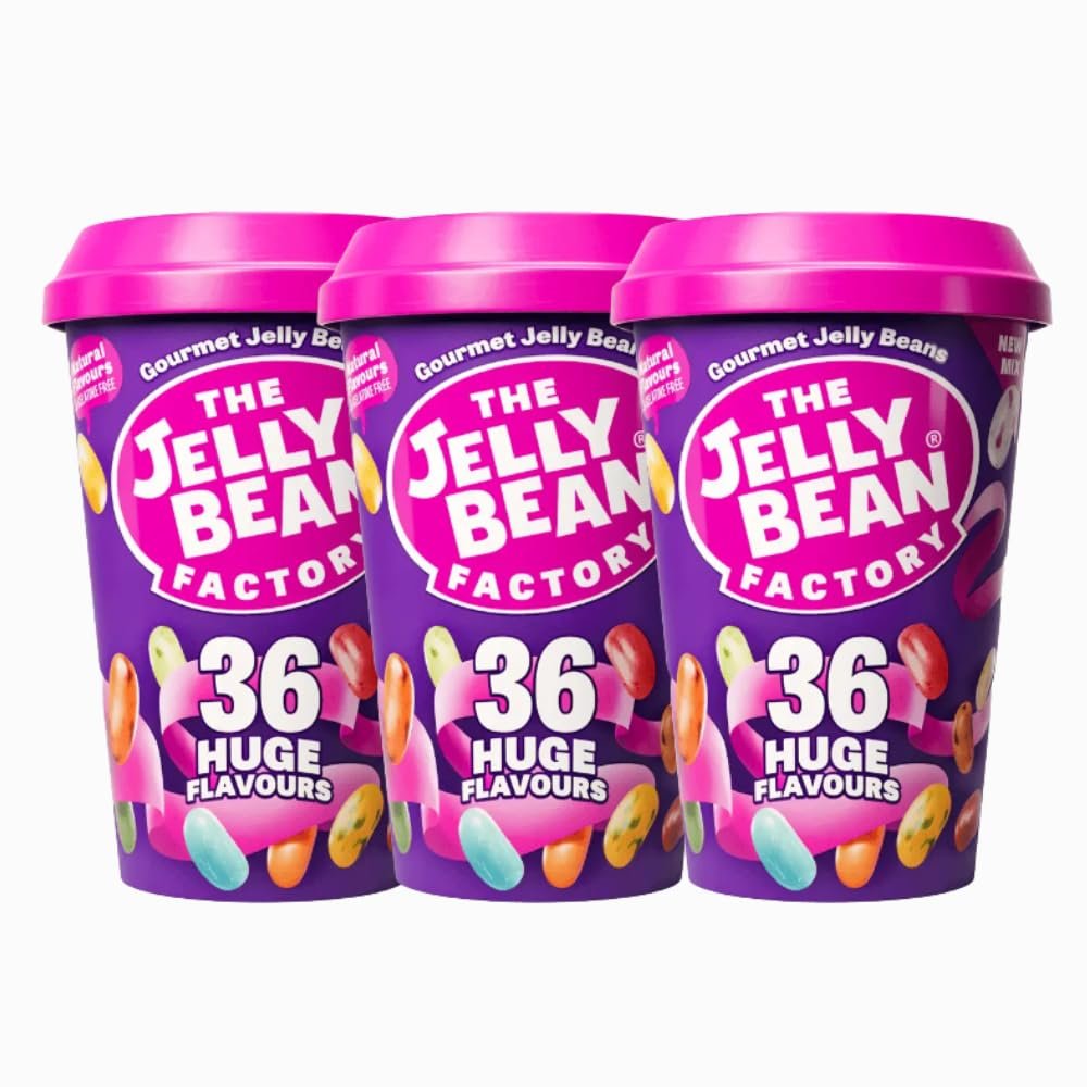 The Jelly Bean Factory Mix Flavour Candy Pack | Assorted Natural Jelly Candy | Ireland |100% Veg | Gelatine Free | Natural Colour | No Preservatives | 36 Mix 200g (Pack of 3)