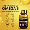Zeelab Omega 3 Fish Oil Capsules with EPA & DHA  Supports Heart, Brain, Eye, Joint Health  Helps Maintain Cholesterol & Triglyceride Levels  For Men & Women  1000mg Softgels (Pack of 3) view 2