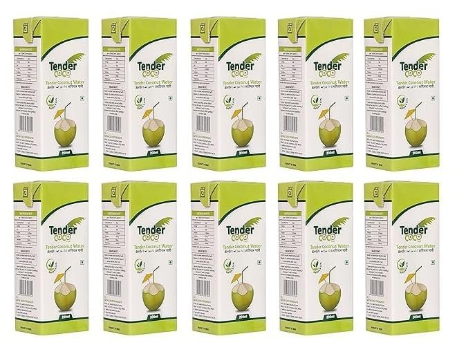 Tender COCO 100% Natural Tender Coconut Water, Tetra Pack 200ml (Pack of 20)