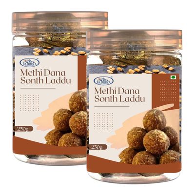Badrika Laddu | Contains Cow-Ghee | No Flavours or Preservatives added (Methi Dana and Sonth Laddu, 500g)