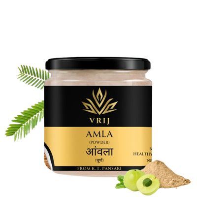 VRIJ Amla Powder | 400Gm | Amalaki | Indian Gooseberry | Skin Health | Hair Health | Organic | Unadulterated | Genuine | Natural | Authentic (200G x Pack of 2)
