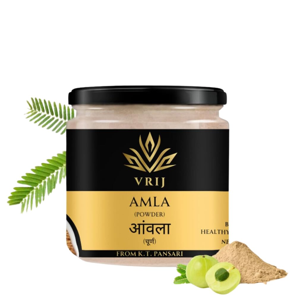 VRIJ Amla Powder | 400Gm | Amalaki | Indian Gooseberry | Skin Health | Hair Health | Organic | Unadulterated | Genuine | Natural | Authentic (200G x Pack of 2)