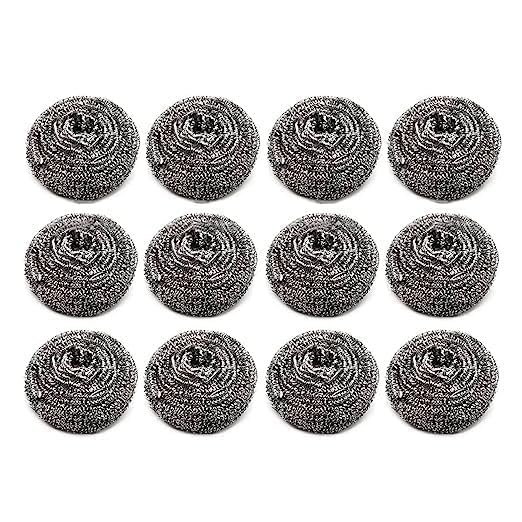 AS Toys Piece Stainless Steel Scrubber Pad for Dishes, Pots, Pans, and Ovens. Easy Cleaning Scrubber for Tough Kitchen Utensils Cleaning (Pack of 6)