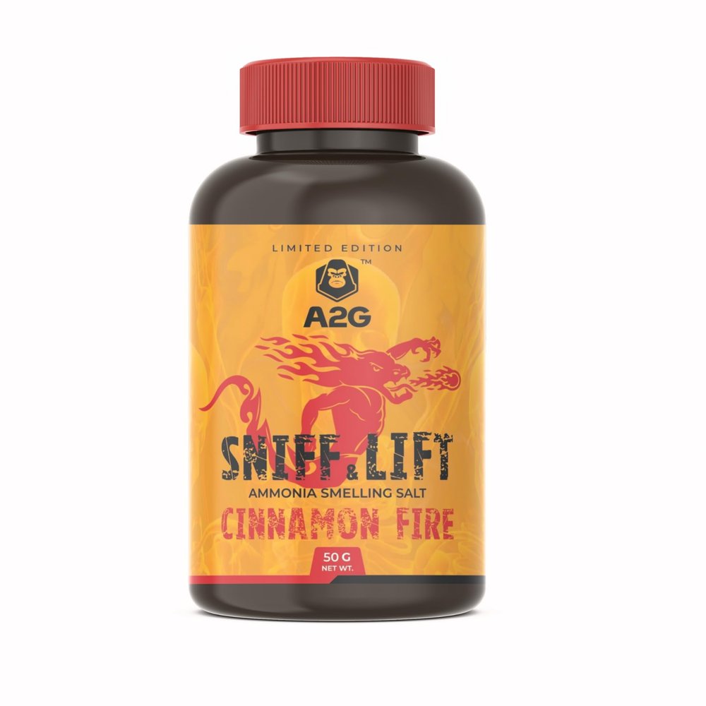 A2G Sniff & Lift Ammonia Smelling Salt | For Advance Powerlifters | Limited Edition : Cinnamon Fire | Weightlifting