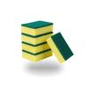 Bright Metal Scrubber Spong Pad Green Pad Kitchen Utensil Scrub Kitchen Cleaner Foam Pad Yellow Foam PAd (Pack of 6) view 1