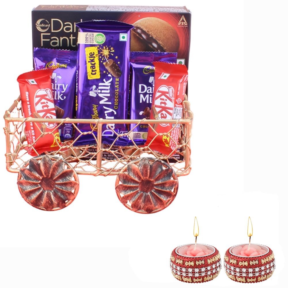 SFU E Com Crunchy Choco Blast Hamper| Diwali Chocolate Gift | Premium Diwali Chocolate Gift Hamper With 2 Pieces Designer | 1413