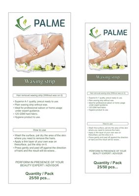 Wax Strip - Without Wax - White -125 GSM - 2.75 inch x 9.00 inch (150 Wax Strip Pcs)