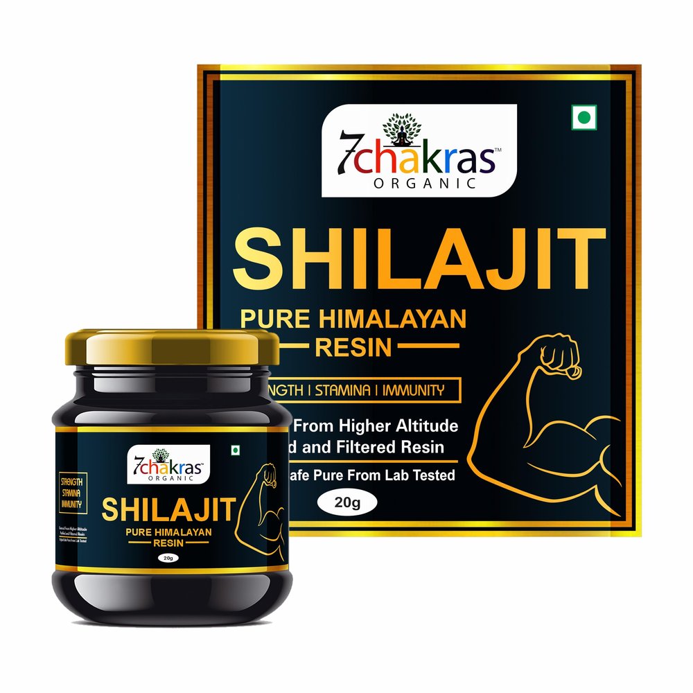 7 chakras ORGANIC Original Himalayan Shilajit for Man & Women, Shilajit Original Resin,Himalayan Natural Stamina Booster,Performance Booster For Endurance and Stamina (20g)