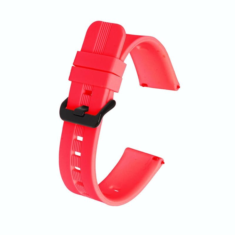 Colorcase Smart Watch Strap Silicon Texture Tone 22mm Compatible With Boat Lunar Velocity Smart Watch - Texture Tone Band - Red