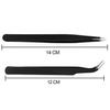 ERZA Tweezers for Ingrown Hair Removal | Surgical Grade Medical Tweezers with Sharp Needle Nose Tips | Pointed for Splinters & Tick Removal | Pack of 2, Black, Design 0 & 7 view 3