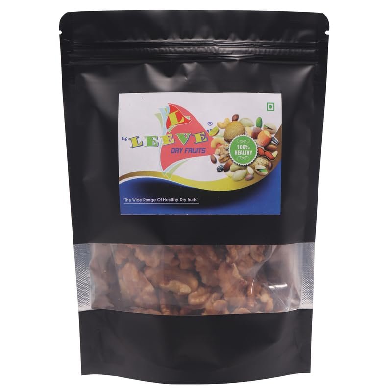 Leeve Dry Fruits Premium California Fresh Walnut Kernels 1 kg Pack | Akrot Giri | High in Protein & Iron | Low Calorie Nut | Antioxidant Wallnut Giri | Akhrot Magaj
