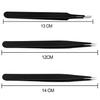 ERZA Tweezers for Ingrown Hair Removal, Surgical Grade Medical with Sharp Needle Nose Point Tips Ideal Pointed Tweezers for Splinters & Tick Removal, Black, Pack of 6 view 4