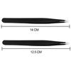 JOYUS Tweezers for Ingrown Hair Removal, Surgical Grade Medical Tweezers with Sharp Needle Nose Point Tips Ideal Pointed Tweezers for Splinters & Tick Removal, Black, DESIGN 0, 00, 3C, 5, Pack of 4 view 3