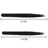JOYUS Tweezers for Ingrown Hair Removal, Surgical Grade Medical Tweezers with Sharp Needle Nose Point Tips Ideal Pointed Tweezers for Splinters & Tick Removal, Black, Design 00, 3C, Pack of 2 view 3