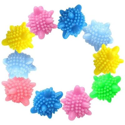 KUMUSHRI Silicone Laundry Scrubbing Balls, Laundry Dryer Balls, Eco Friendly Solid Colourful Machine-Washing Ball, Reusable Tangle Free Clothes Cleaning Ball, Washing Machine Clothes Softener (16 Pcs)