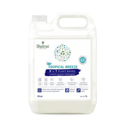 Shatras Lavender Liquid Detergent 5 Liter, Laundry Liquid for Fabric Care, Suitable for Top-Load and Front Load Machine and Hand Wash, Concentrated Laundry Detergent