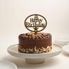 FlowerAura Delicious Silky Smooth Fresh Choco Walnut Cake For Birthday With Happy Birthday Topper Gift's For Girlfriend, Boyfriend, Husband, Wife, Friends, Colleagues (Same Day Delivery)(2Kg) view 3