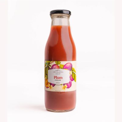 Himalayan Haat Plum Cooler  100% Natural Handmade Plum Syrup | Made with Himalayan Plums & Khand | No Preservatives | Refreshing Summer Drink | 500ml
