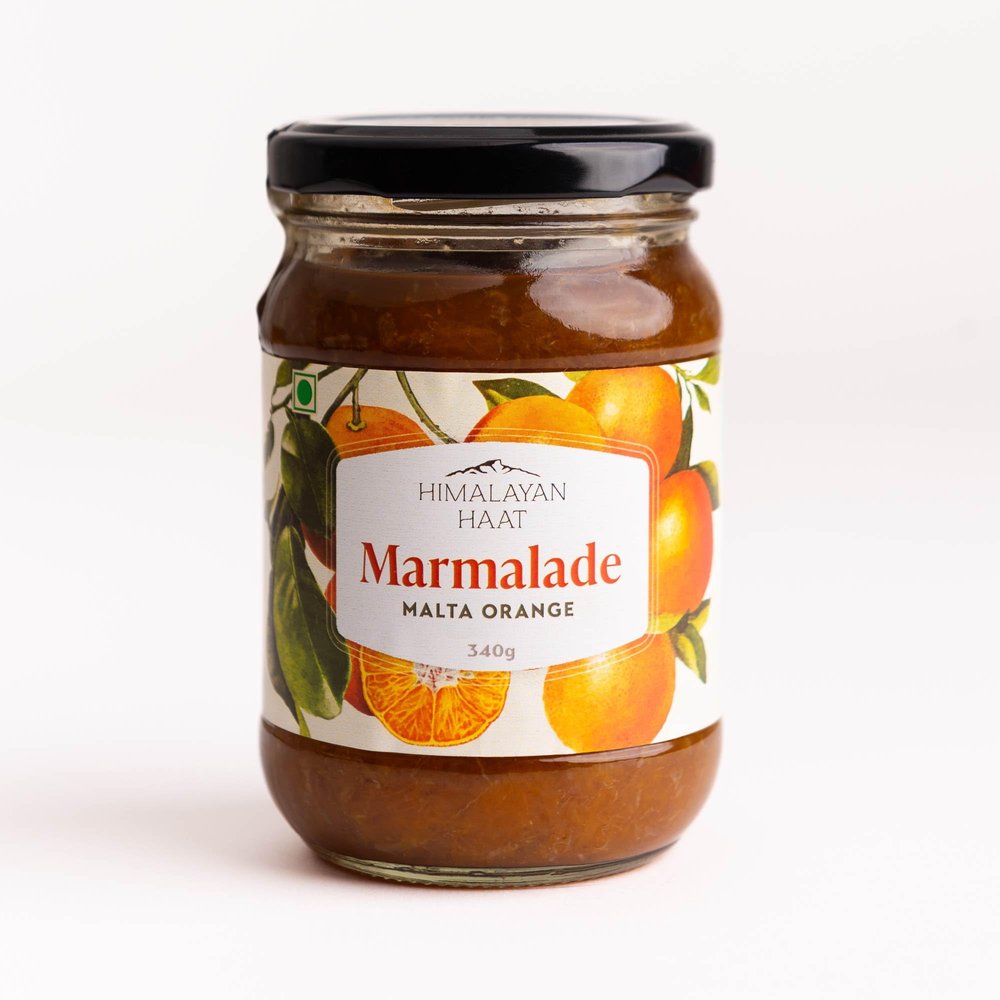 Malta Orange Marmalade  Zesty Malta Marmalade Made with Khand | Real Himalayan Fruit | No Preservatives or Artificial Ingredients | 240g