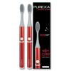 PUREXA Sonic Sleek Electric Toothbrush for Adults and Kids with 1 Year Warranty, 180 Days Battery, AAA Battery Included, Crimson Red, Pack of 2 view 1