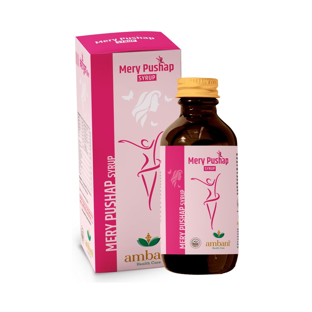 AMBANI HEALTH CARE Ayurvedic Mery Pushp Syrup I All-Natural, Vegetarian I Herbal Medicine for Hormonal Imbalance I Supports Strength & Energy I Ideal for Women's Health and Wellness (200 ML)