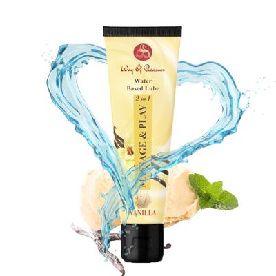Lubricant Flavored Water Based Non-Sticky Massage Gel (Vanilla)