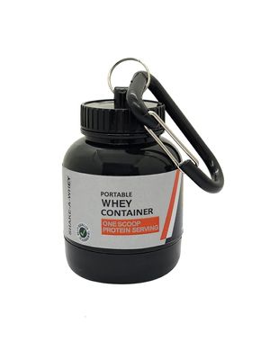 COOL INDIANS Protein Powder and Supplement Funnel Keychain, Portable to-Go Container for The Gym, Workouts, Fitness (Black)