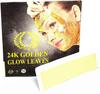24K Genuine Edible Gold Leaf - Real Gold Leaf - Big Size 15cm x 10cm - Big 20 Sheets - Original Gold Leaf Sheets for | Art | Food | Craft | Decoration | Beauty - Real & Pure Edible Gold view 1