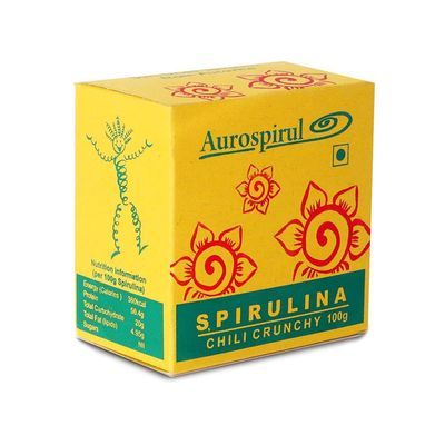 Aurospirul Sun-Dried Spirulina Chilli  100g Crunchy (Pack of 1)