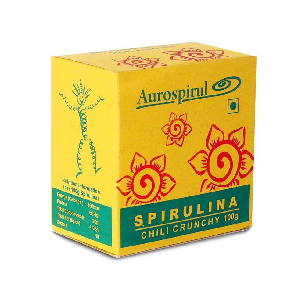 Aurospirul Sun-Dried Spirulina Chilli  100g Crunchy (Pack of 1)