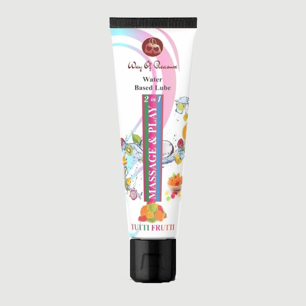 Lubricant Flavored Water Based Non-Sticky Massage Gel (Tutti Fruitti)