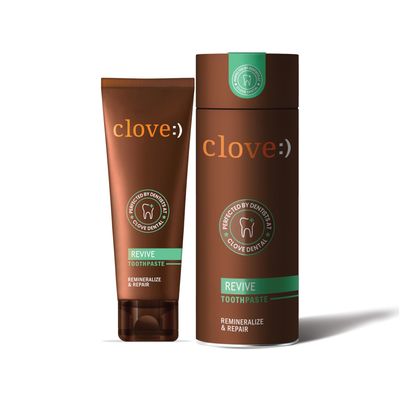 Clove Revive Toothpaste , FREE Family Dental Health Plan 2000, Enamel Remineralization & Repair , Relieves Sensitivity from Sweet & Sour Triggers , Cavity Protection & Fresh Breath , Paraben-Free, Safe formula, 100g